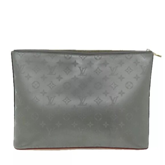 LOUIS VUITTON Monogram Titanium Pochette Cosmos Bag Gray M63240 LV Auth